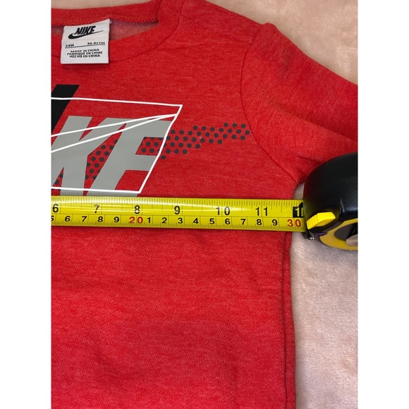 Nike Toddler Boys 2 Piece Set Red Black Sweatshirt Pants Size 24M - Picture 9 of 9